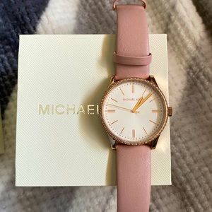 Rose gold Michael Kors watch, all bling intact
